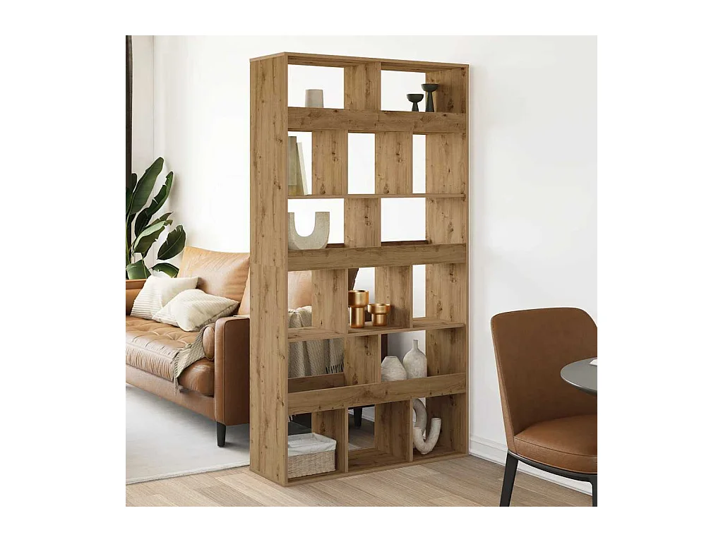 Bibliothèque chêne artisanal 100x33x187,5 cm bois d'ingénierie