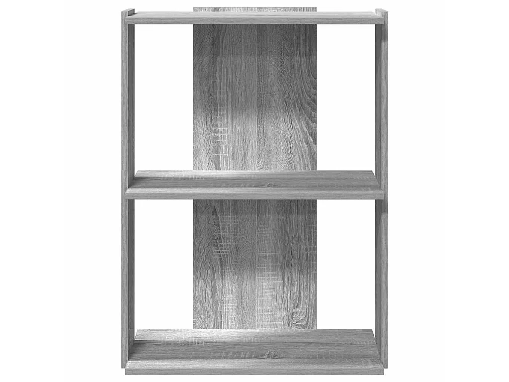 Libreria a 3 Ripiani Grigio Sonoma 60x30x80cm Legno Multistrato