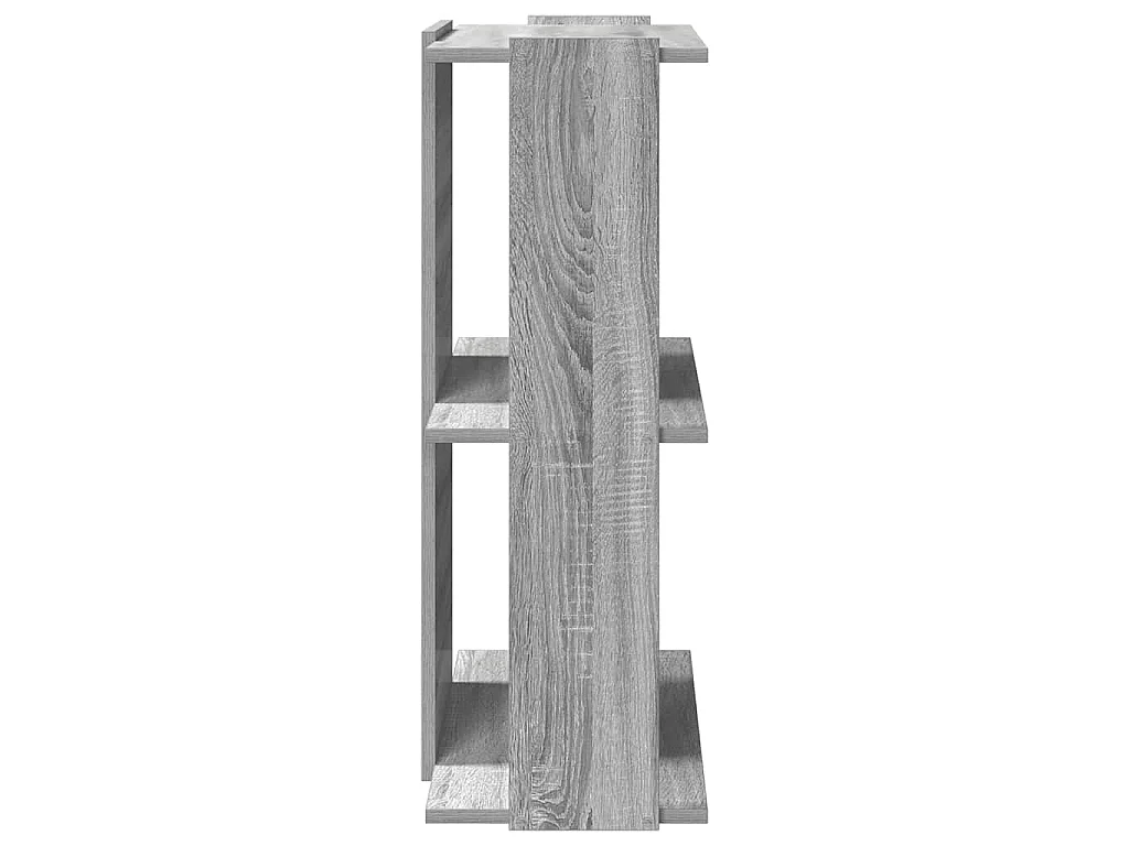 Libreria a 3 Ripiani Grigio Sonoma 60x30x80cm Legno Multistrato