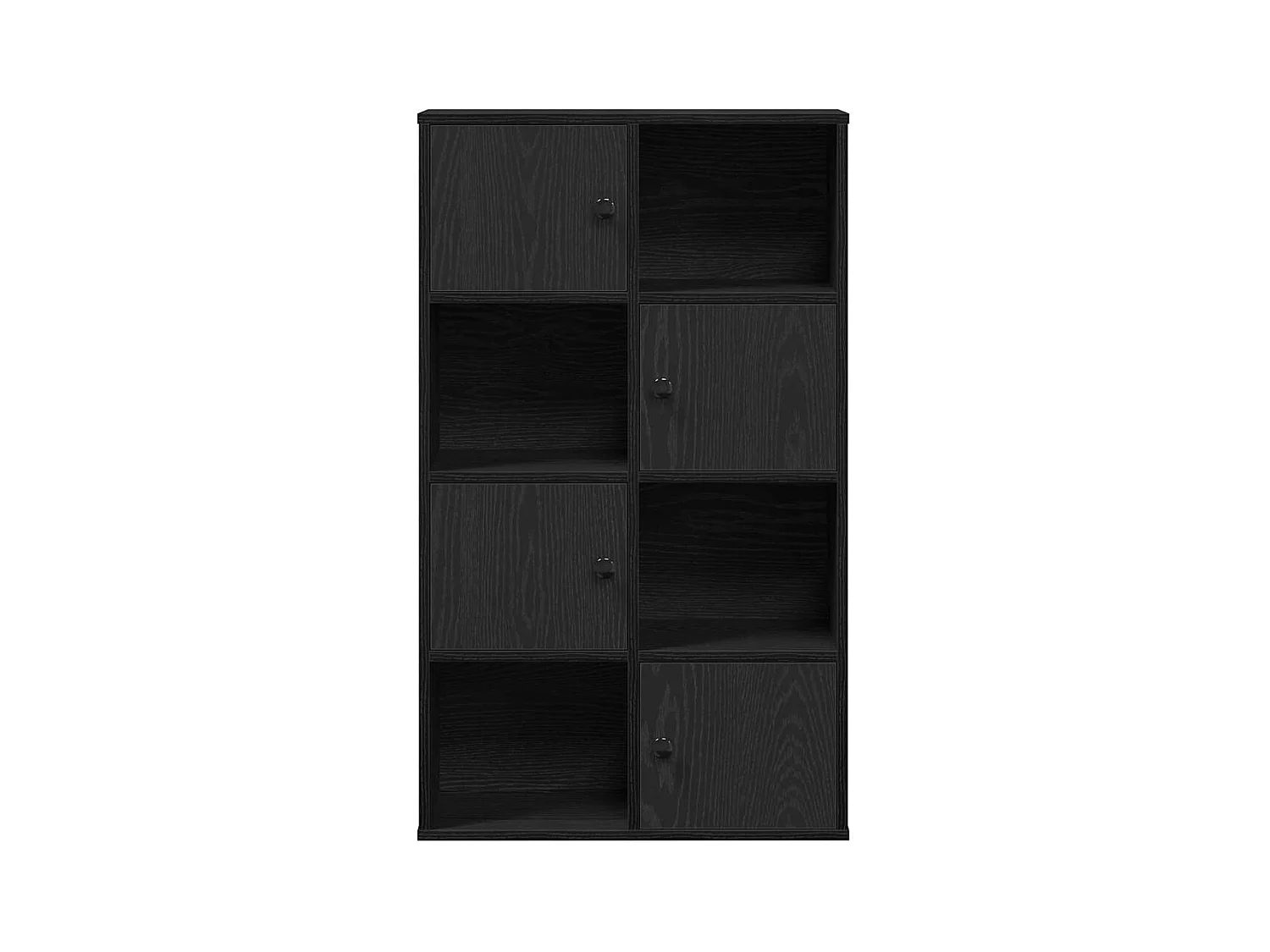 Bücherregal Schwarz Eichen-Optik 60x24x101,5 cm Holzwerkstoff