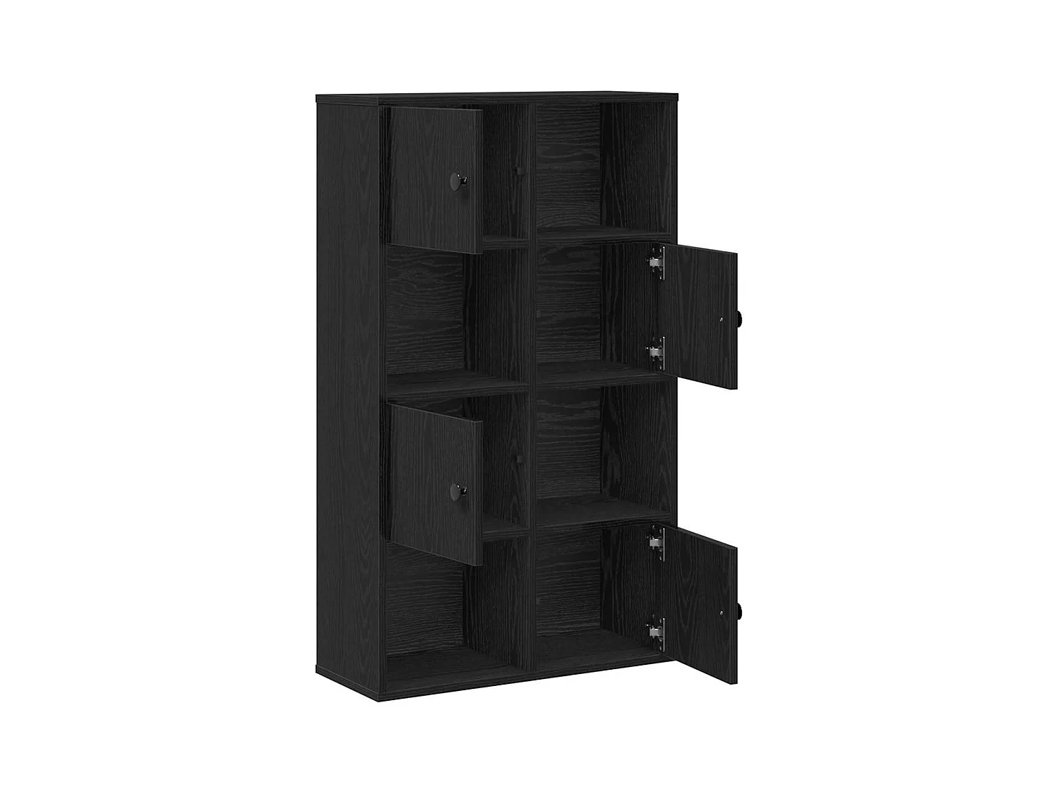 Bücherregal Schwarz Eichen-Optik 60x24x101,5 cm Holzwerkstoff