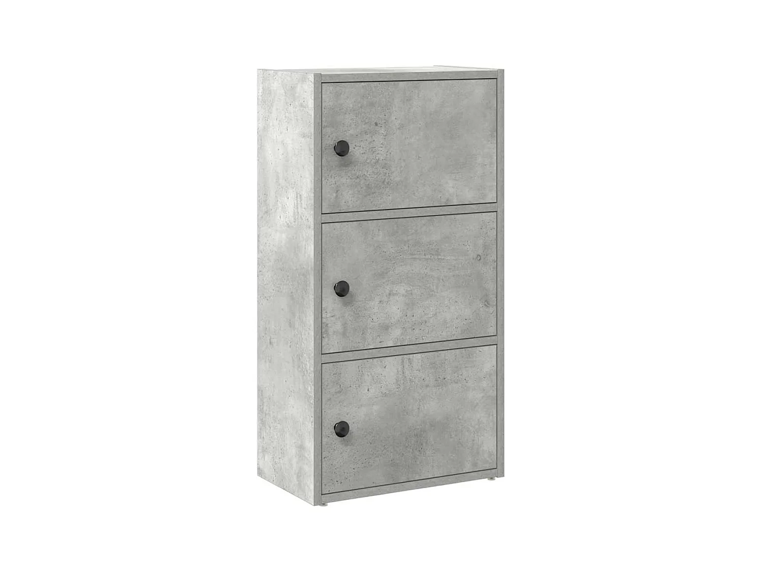 Bibliothèque gris béton 40x24x77 cm bois d'ingénierie