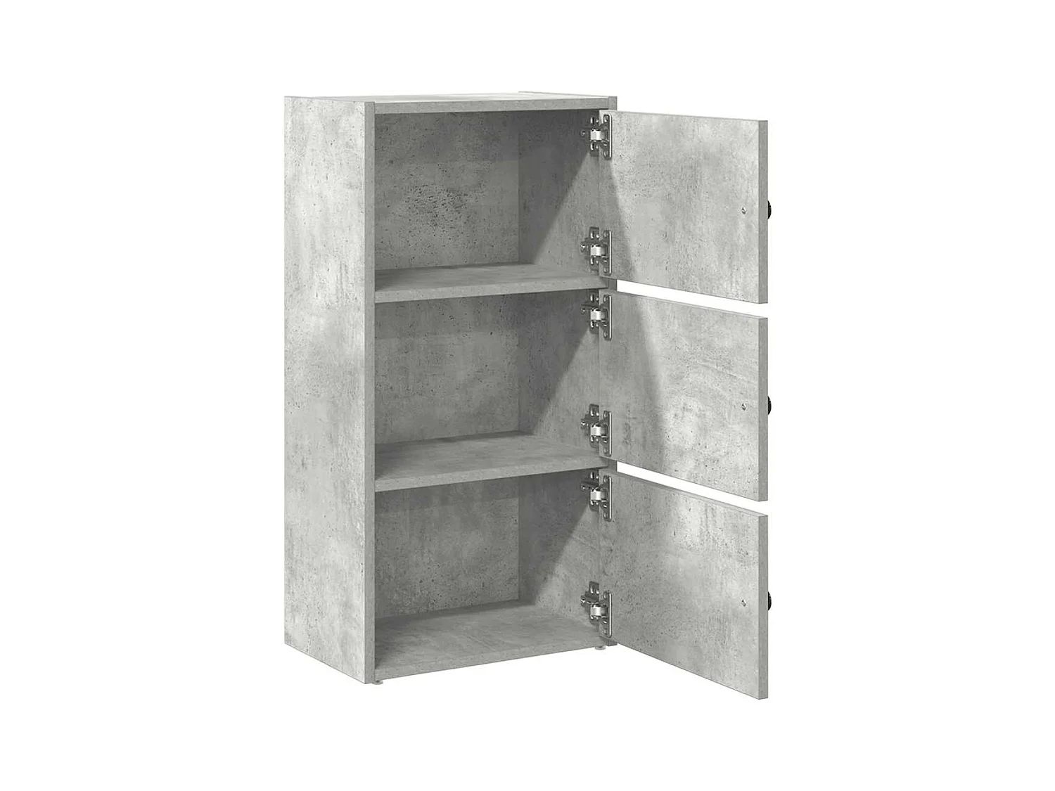 Bibliothèque gris béton 40x24x77 cm bois d'ingénierie