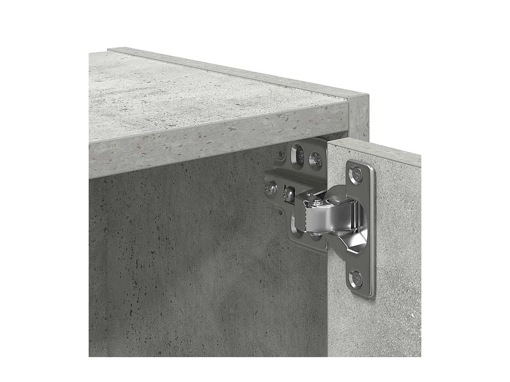 Bibliothèque gris béton 40x24x77 cm bois d'ingénierie