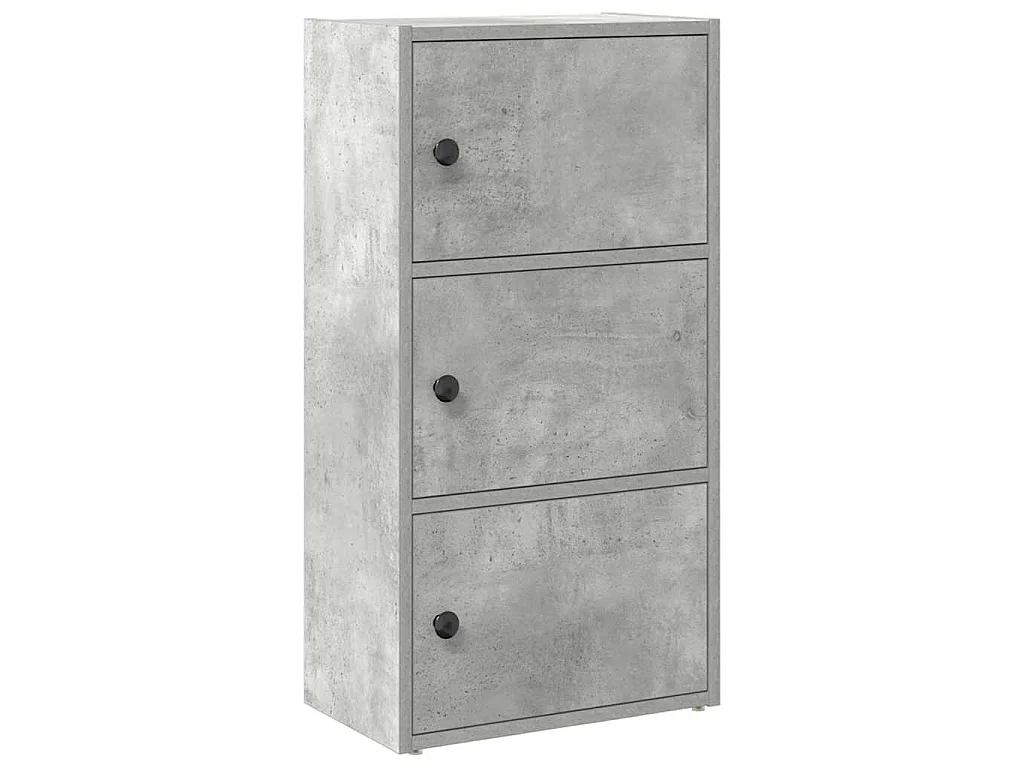 Libreria Grigio Cemento 40x24x77 cm in Legno Multistrato