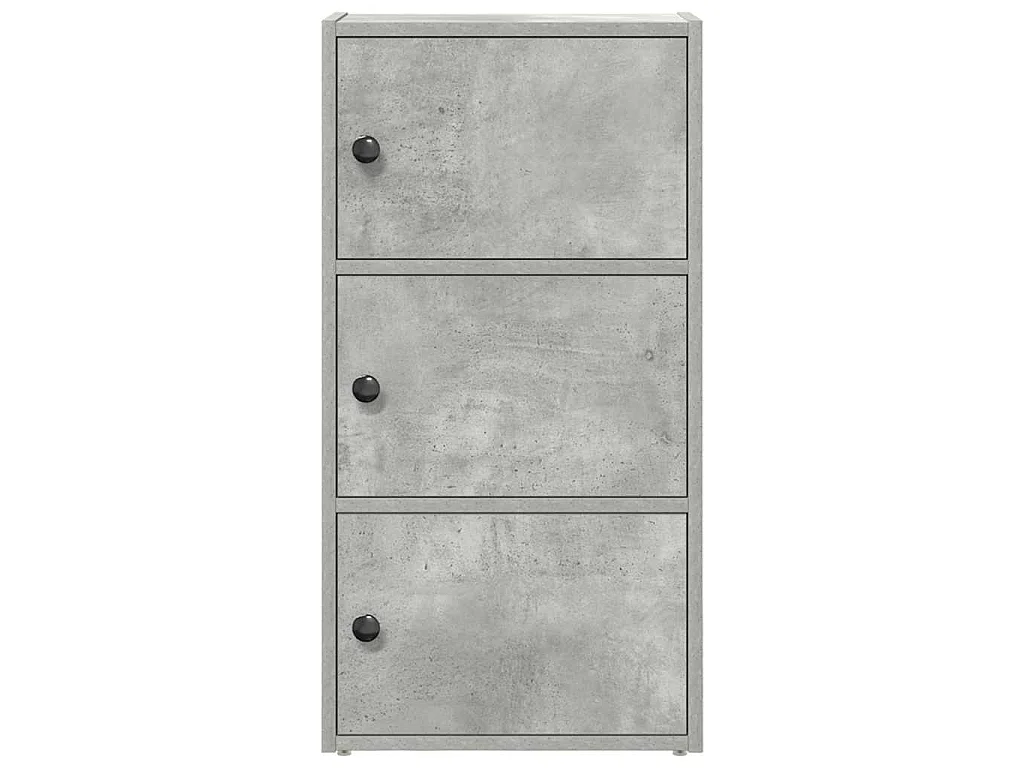 Libreria Grigio Cemento 40x24x77 cm in Legno Multistrato
