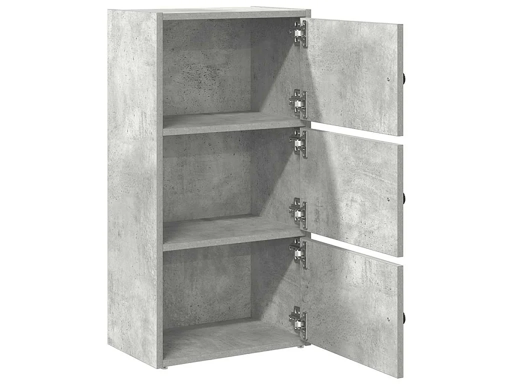 Libreria Grigio Cemento 40x24x77 cm in Legno Multistrato