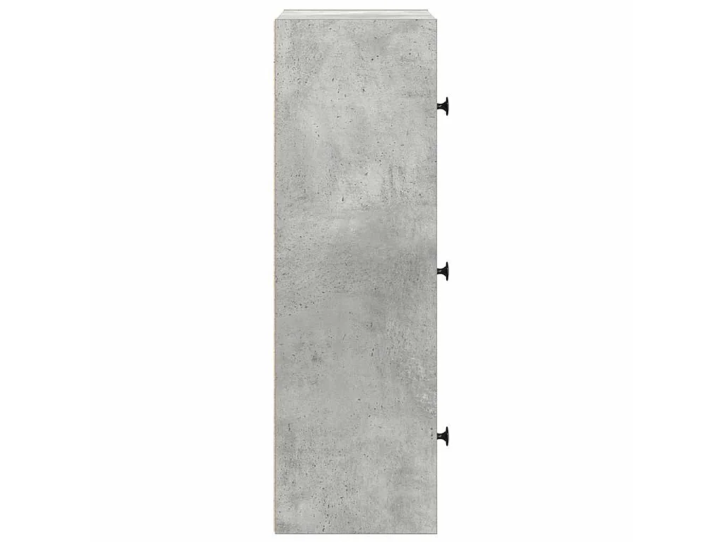 Libreria Grigio Cemento 40x24x77 cm in Legno Multistrato