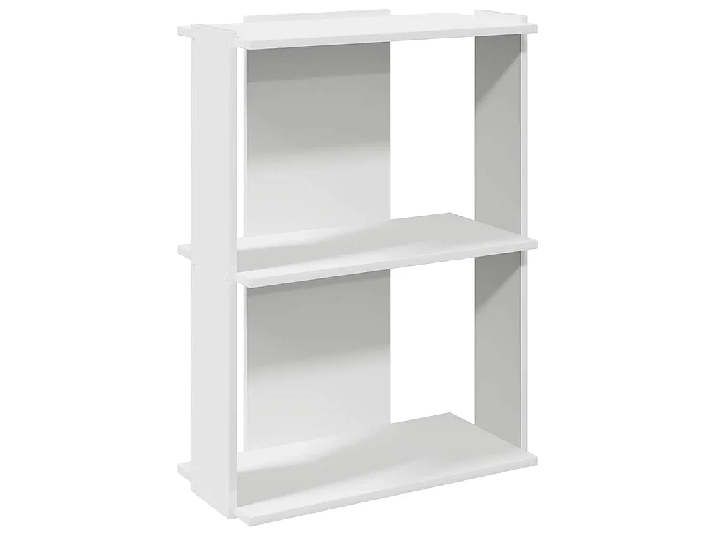 Bücherregal 3 Böden Weiß 60x30x80 cm Holzwerkstoff