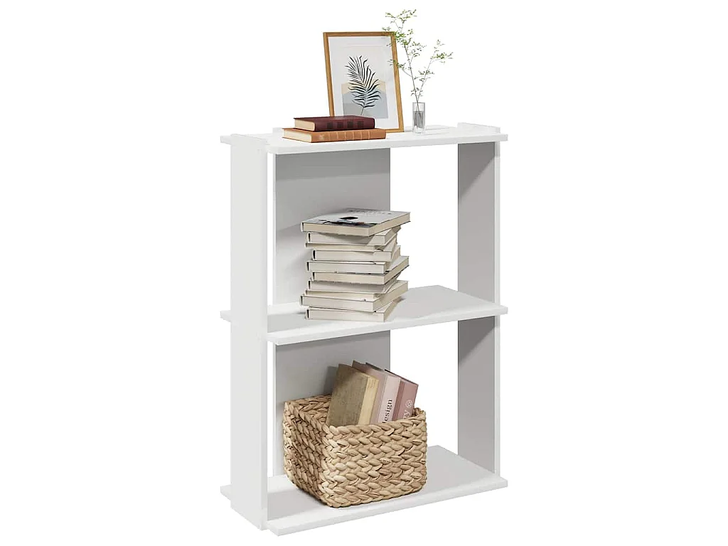 Bücherregal 3 Böden Weiß 60x30x80 cm Holzwerkstoff