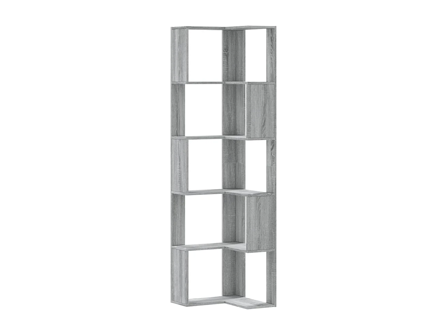 Bücherregal 5 Böden Grau Sonoma 50x50x179 cm Holzwerkstoff