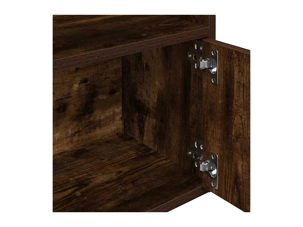 Bücherregal Räuchereiche 31x24x127 cm Holzwerkstoff