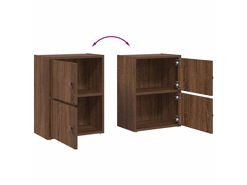 Bücherregal Braun Eichen-Optik 40x24x52 cm Holzwerkstoff