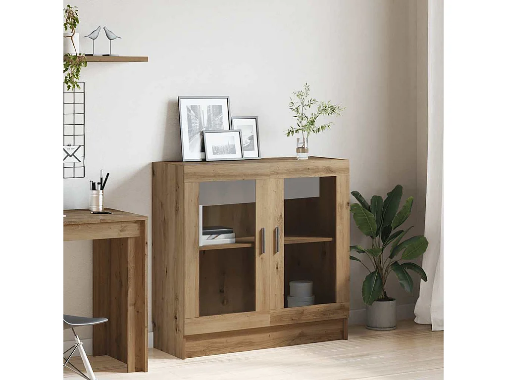 Armario libros madera ingeniería roble artisan 82,5x30,5x80 cm