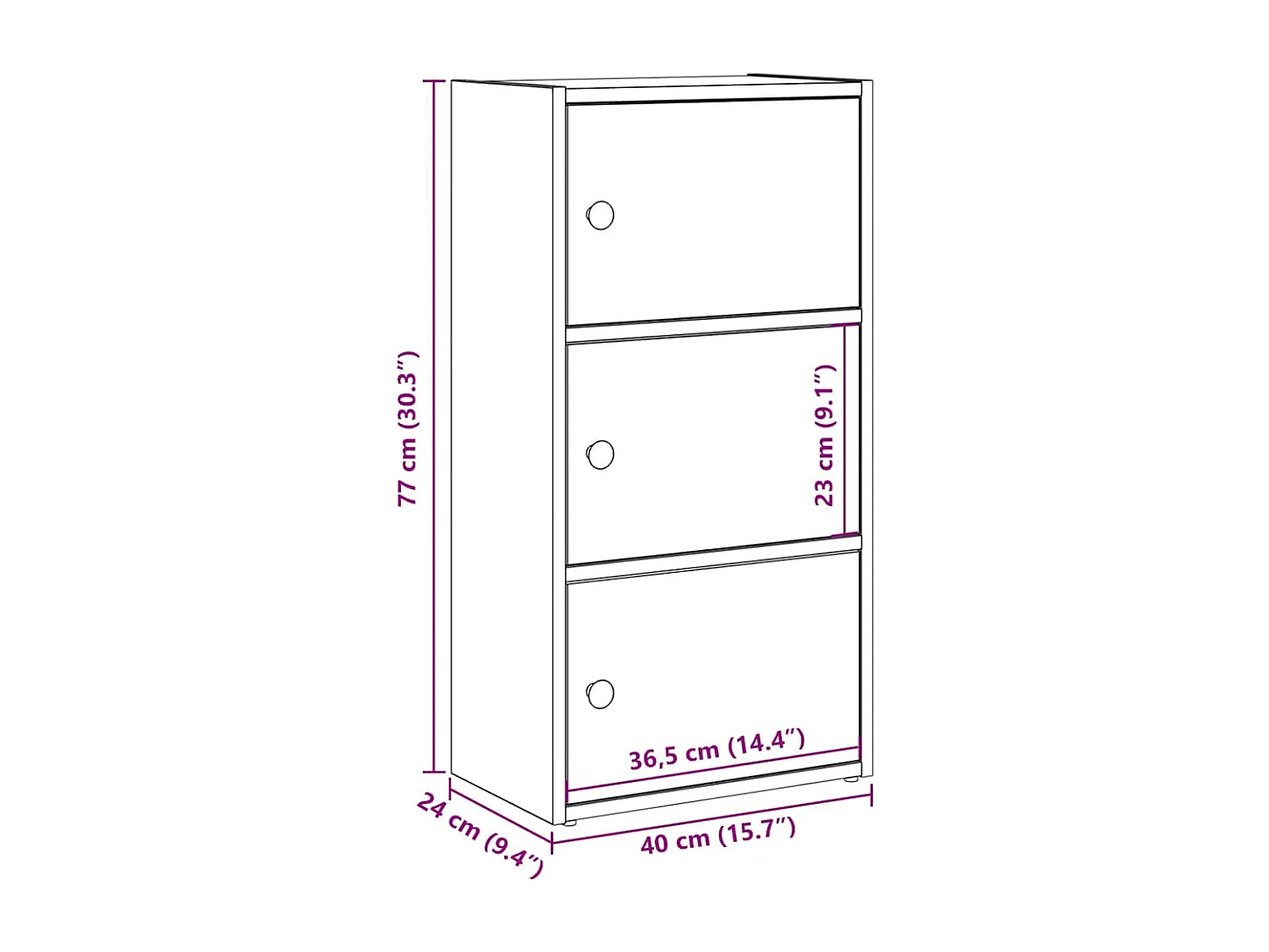 Bibliothèque chêne marron 40x24x77 cm bois d'ingénierie