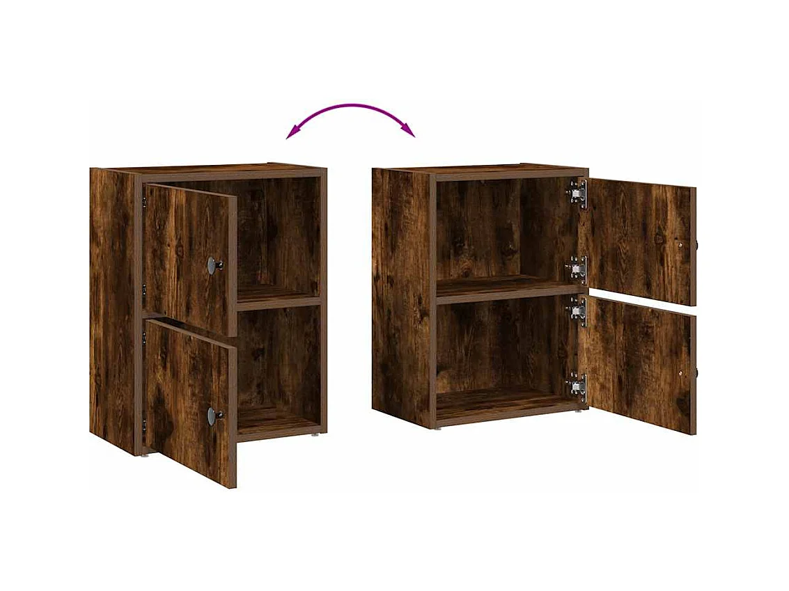 Bücherregal Räuchereiche 40x24x52 cm Holzwerkstoff