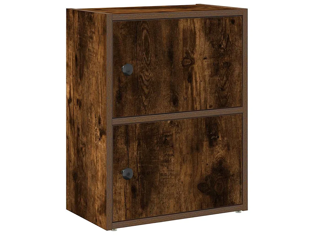 Boekenkast 40x24x52 cm bewerkt hout gerookt eikenkleurig