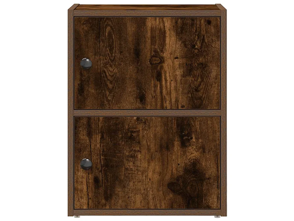 Boekenkast 40x24x52 cm bewerkt hout gerookt eikenkleurig