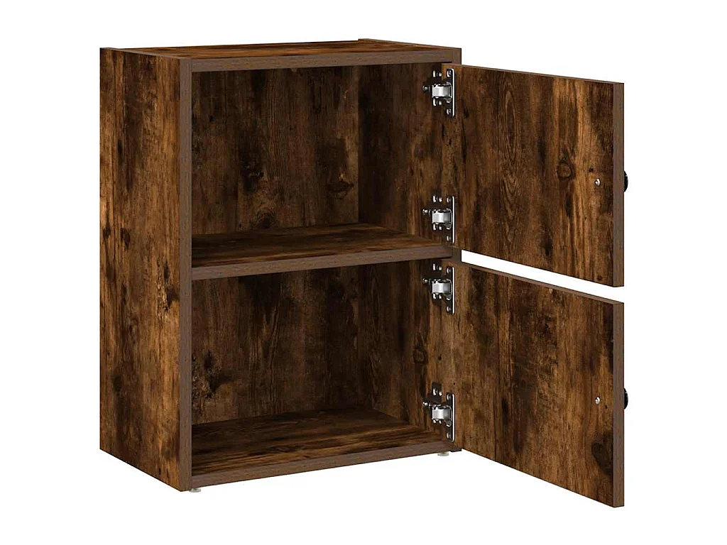 Boekenkast 40x24x52 cm bewerkt hout gerookt eikenkleurig