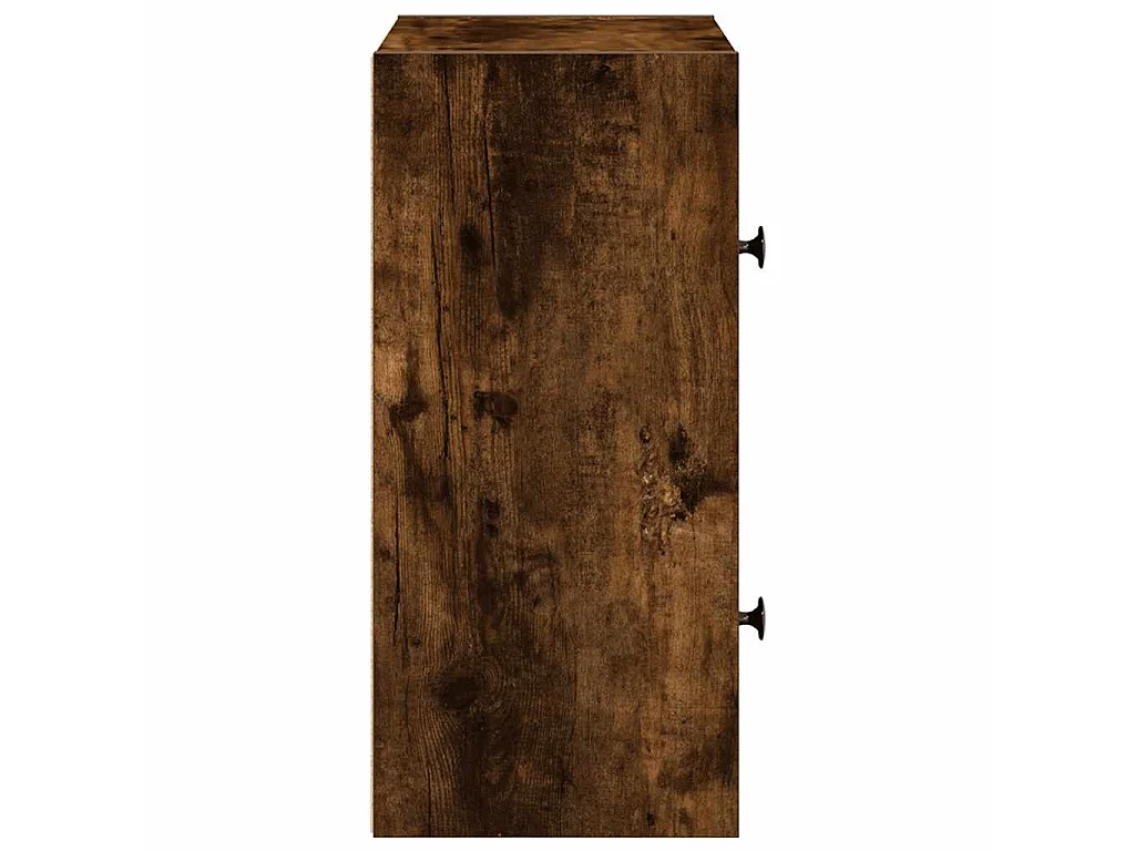 Boekenkast 40x24x52 cm bewerkt hout gerookt eikenkleurig