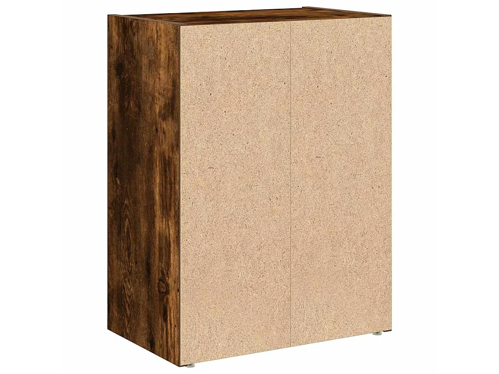 Boekenkast 40x24x52 cm bewerkt hout gerookt eikenkleurig