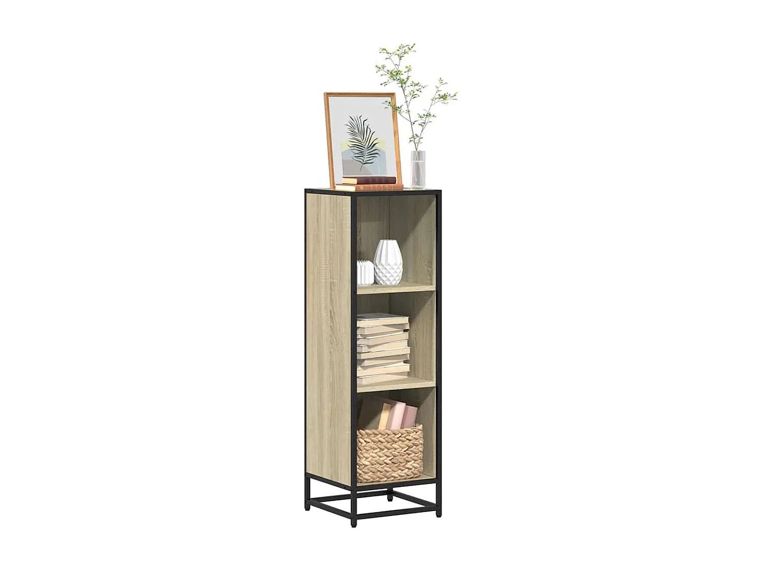 Bibliothèque chêne sonoma 33,5x33x107,5 cm bois d'ingénierie