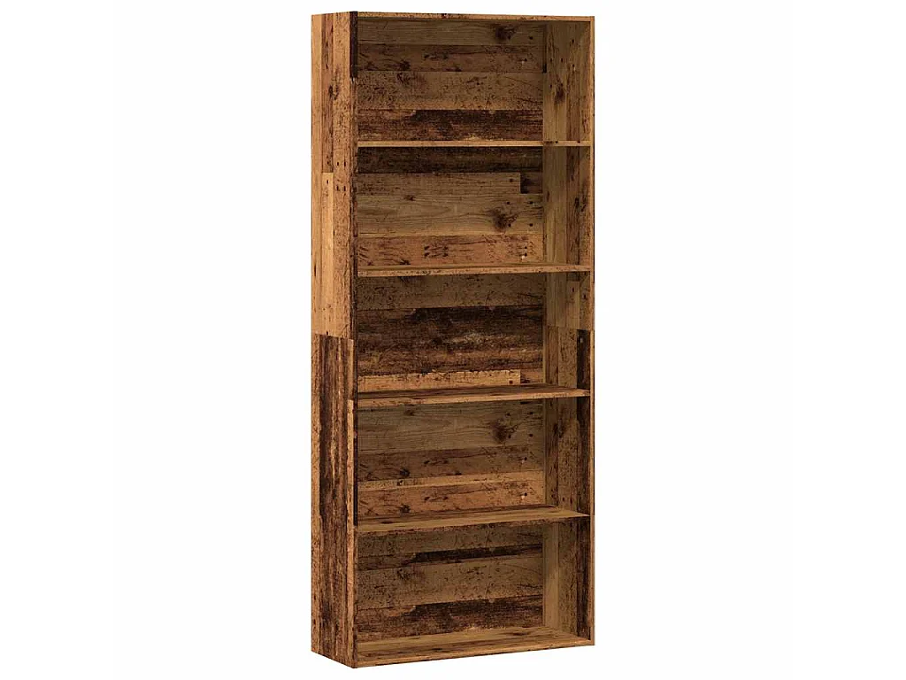 Bücherregal Altholz-Optik 80x30x189 cm Holzwerkstoff