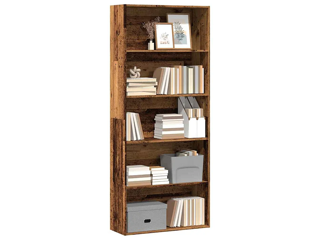 Bücherregal Altholz-Optik 80x30x189 cm Holzwerkstoff