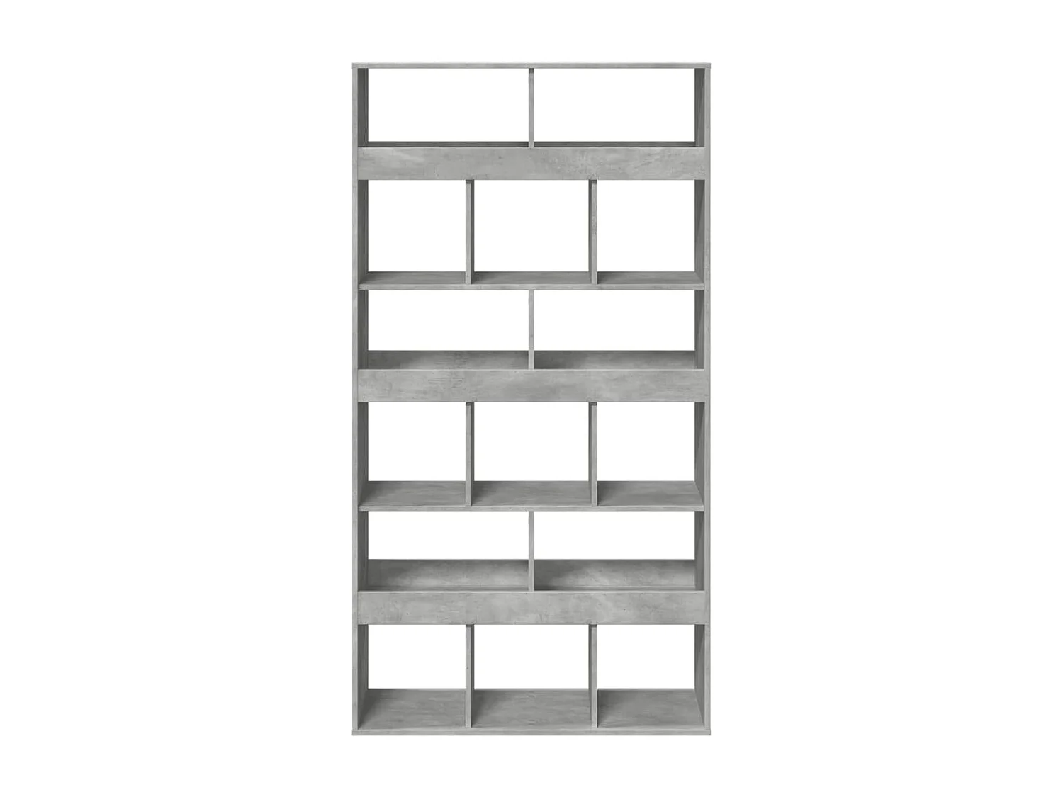 Bibliothèque gris béton 100x33x187,5 cm bois d'ingénierie