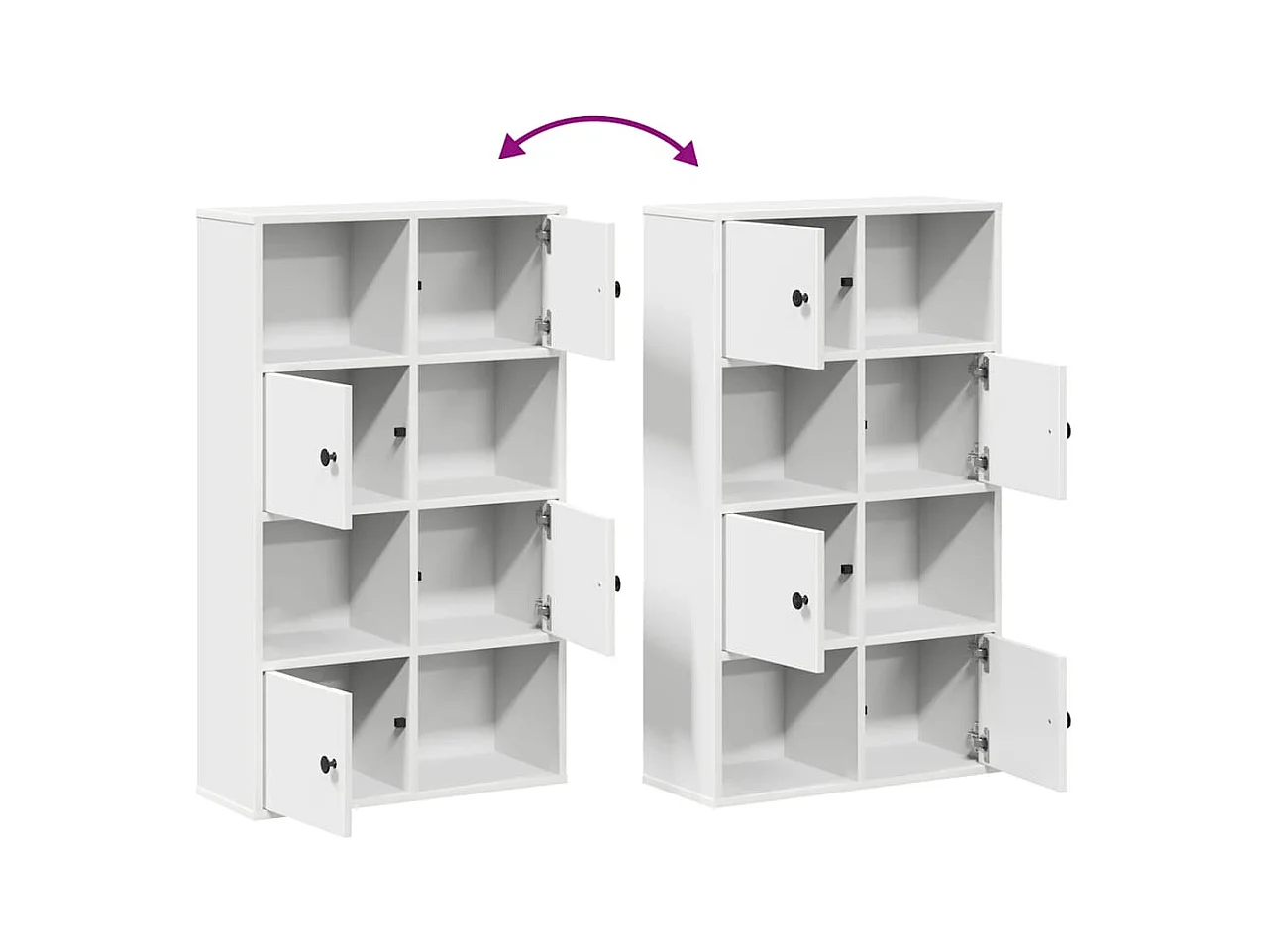 Bücherregal Weiß 60x24x101,5 cm Holzwerkstoff