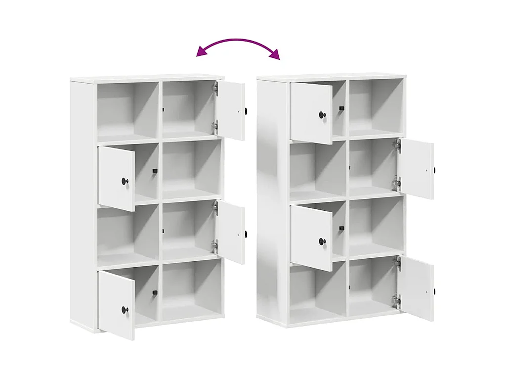 Boekenkast 60x24x101,5 cm bewerkt hout wit
