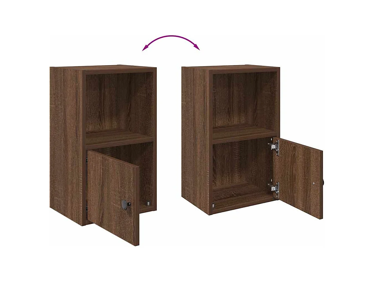 Bücherregal Braun Eichen-Optik 31x24x52 cm Holzwerkstoff