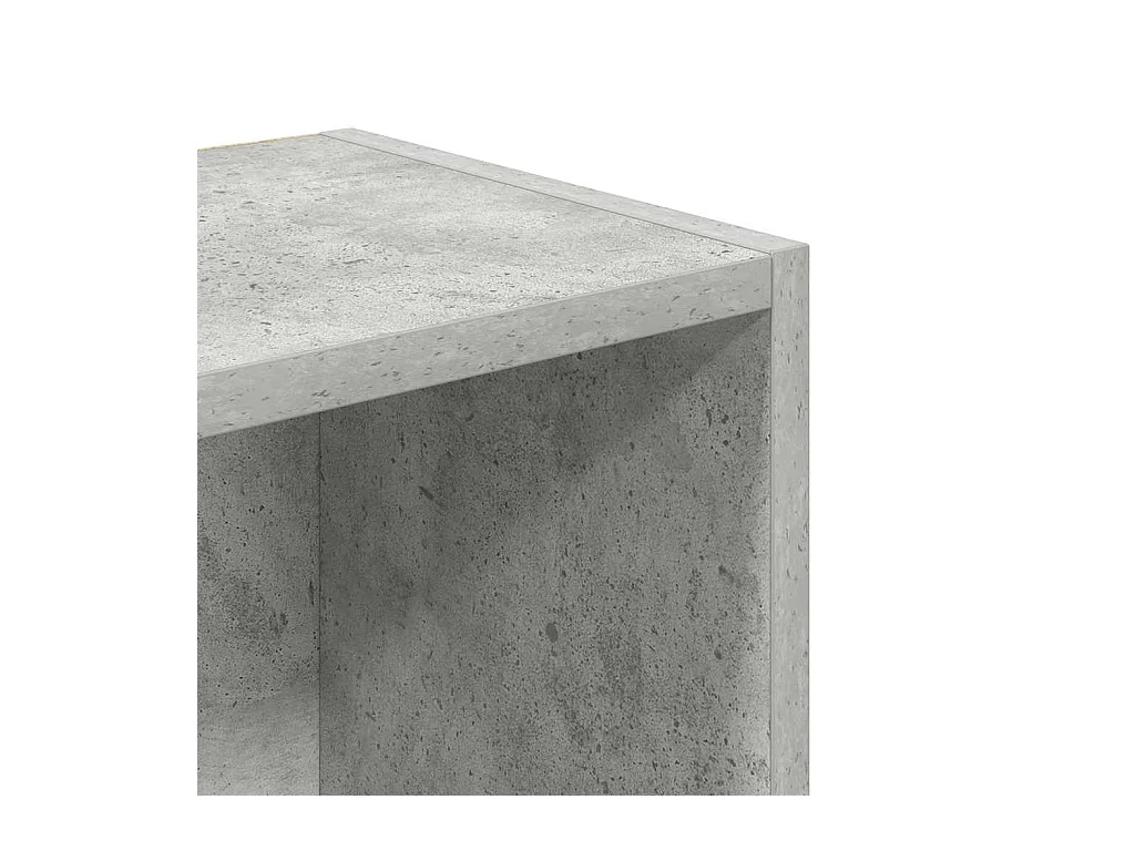 Bücherregal Betongrau 31x24x102 cm Holzwerkstoff