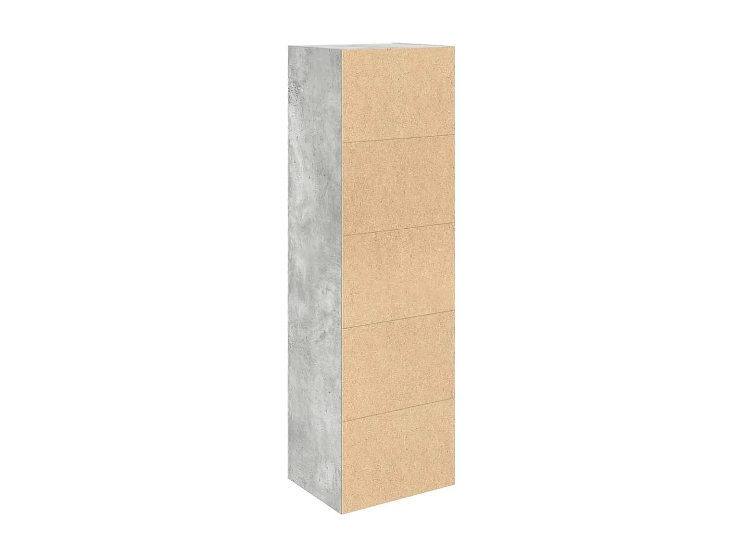 Bibliothèque gris béton 31x24x102 cm bois d'ingénierie