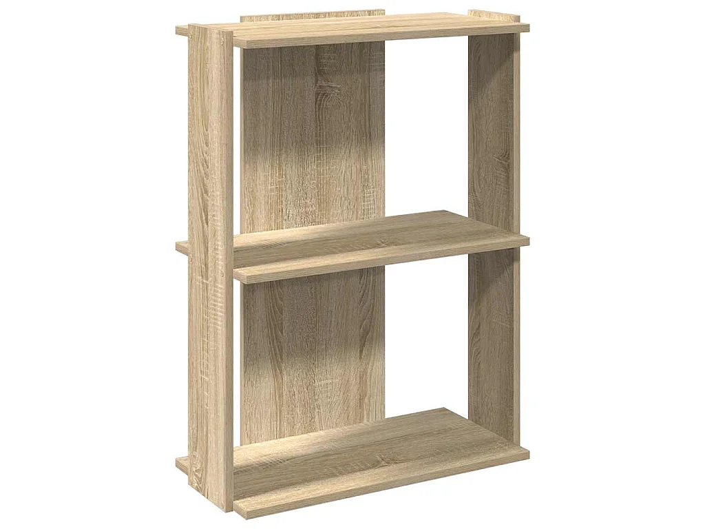 Libreria 3 Ripiani Rovere Sonoma 60x30x80 cm Legno Multistrato