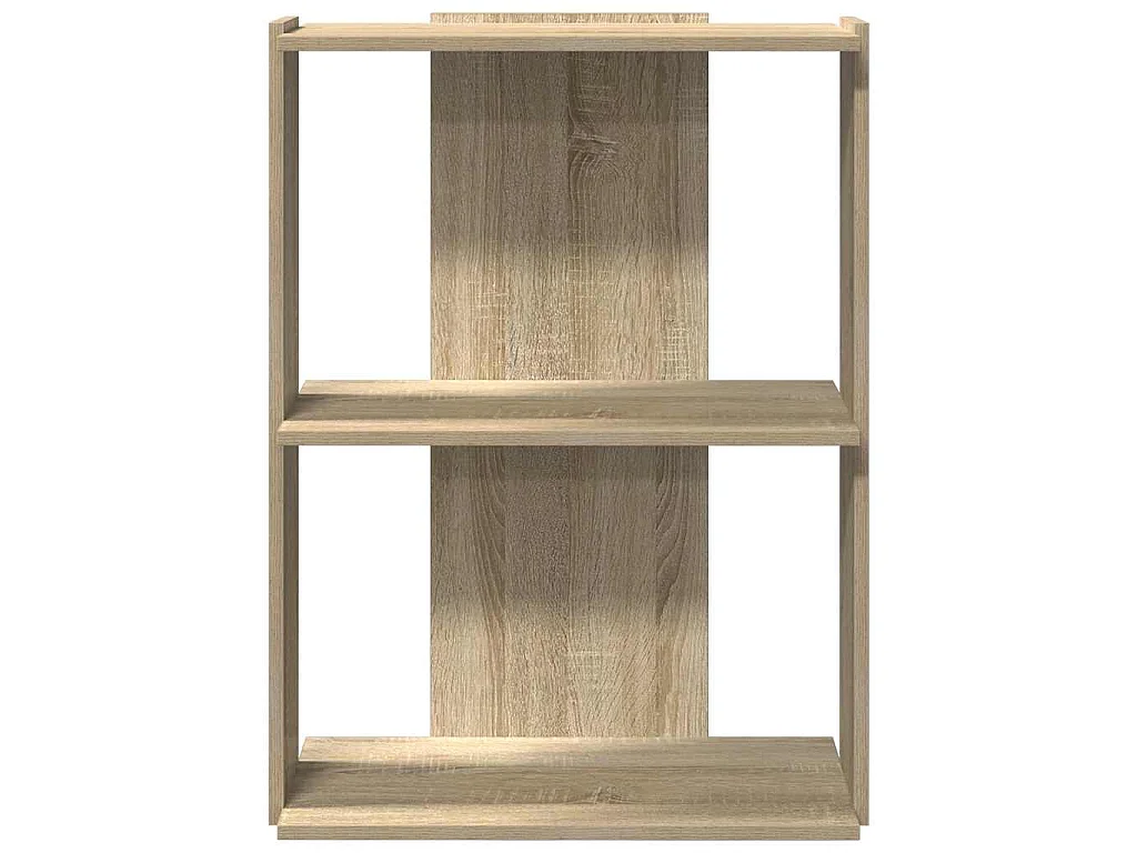 Libreria 3 Ripiani Rovere Sonoma 60x30x80 cm Legno Multistrato