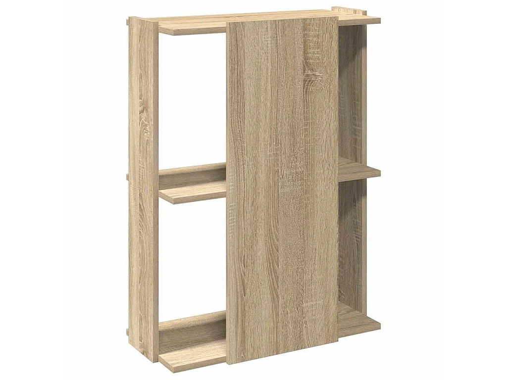 Libreria 3 Ripiani Rovere Sonoma 60x30x80 cm Legno Multistrato