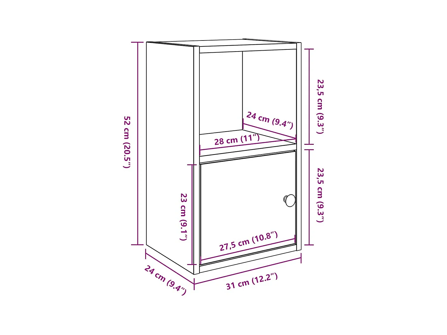 Bibliothèque chêne noir 31x24x52 cm bois d'ingénierie