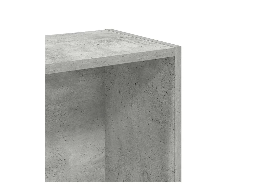 Libreria Grigio Cemento 80x24x75 cm in Legno Multistrato