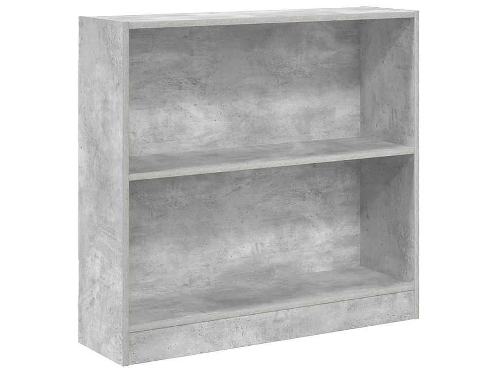 Libreria Grigio Cemento 80x24x75 cm in Legno Multistrato