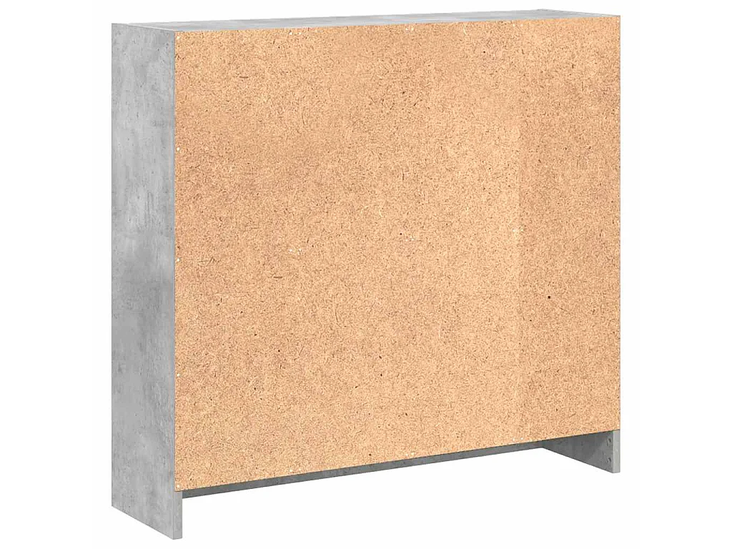 Libreria Grigio Cemento 80x24x75 cm in Legno Multistrato