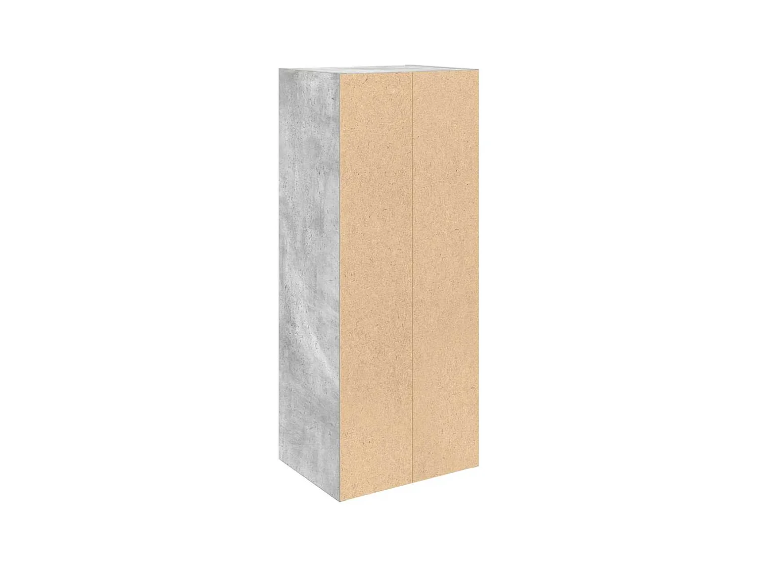 Estantería de madera de ingeniería gris hormigón 31x24x77 cm