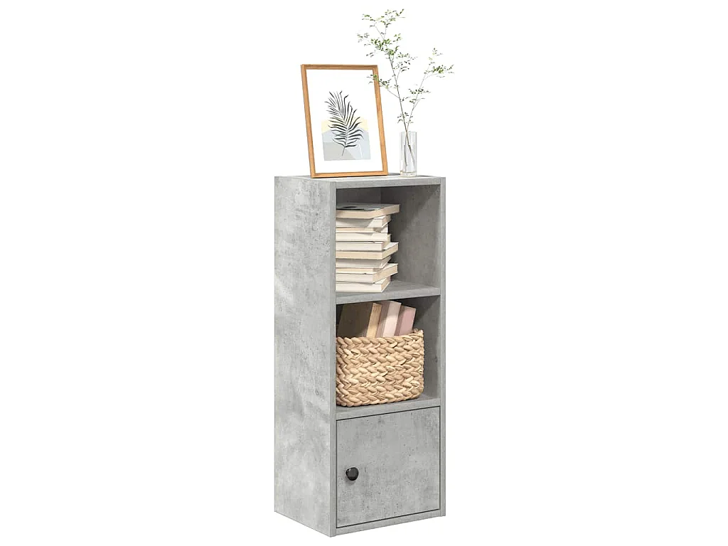 Libreria Grigio Cemento 31x24x77 cm in Legno Multistrato