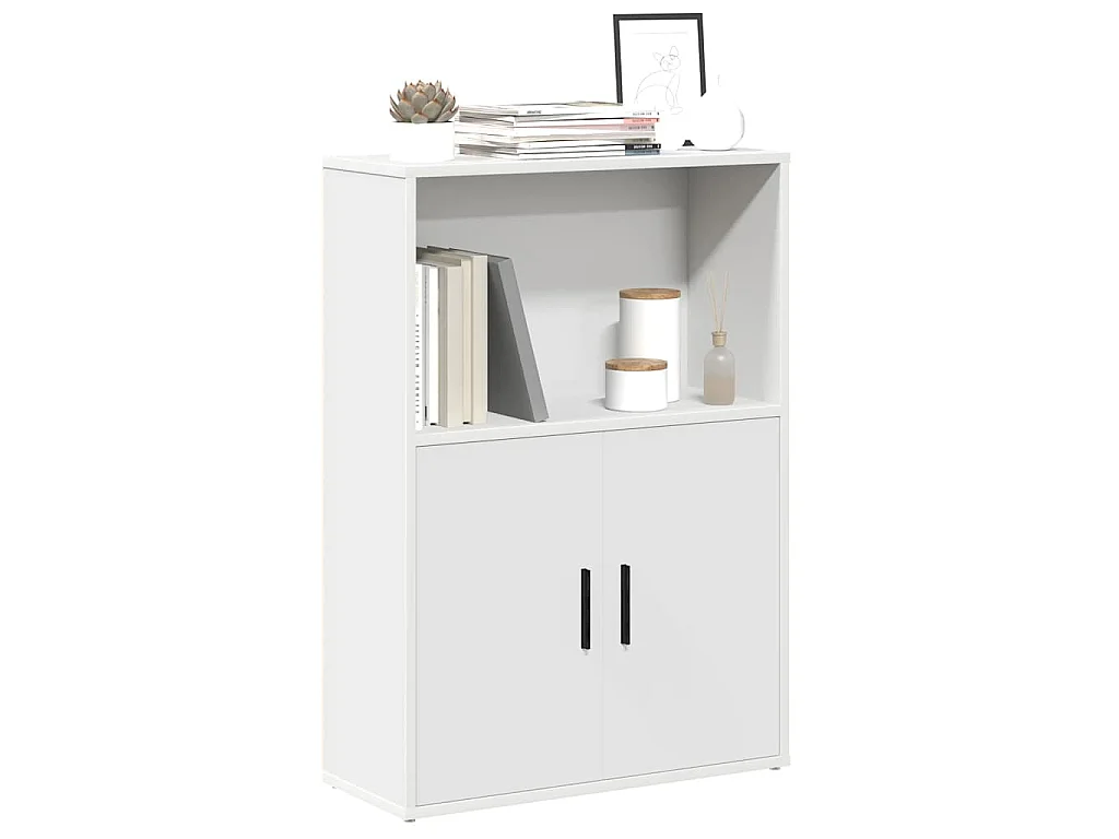 Libreria Bianca 60x24x85 cm in Legno Multistrato