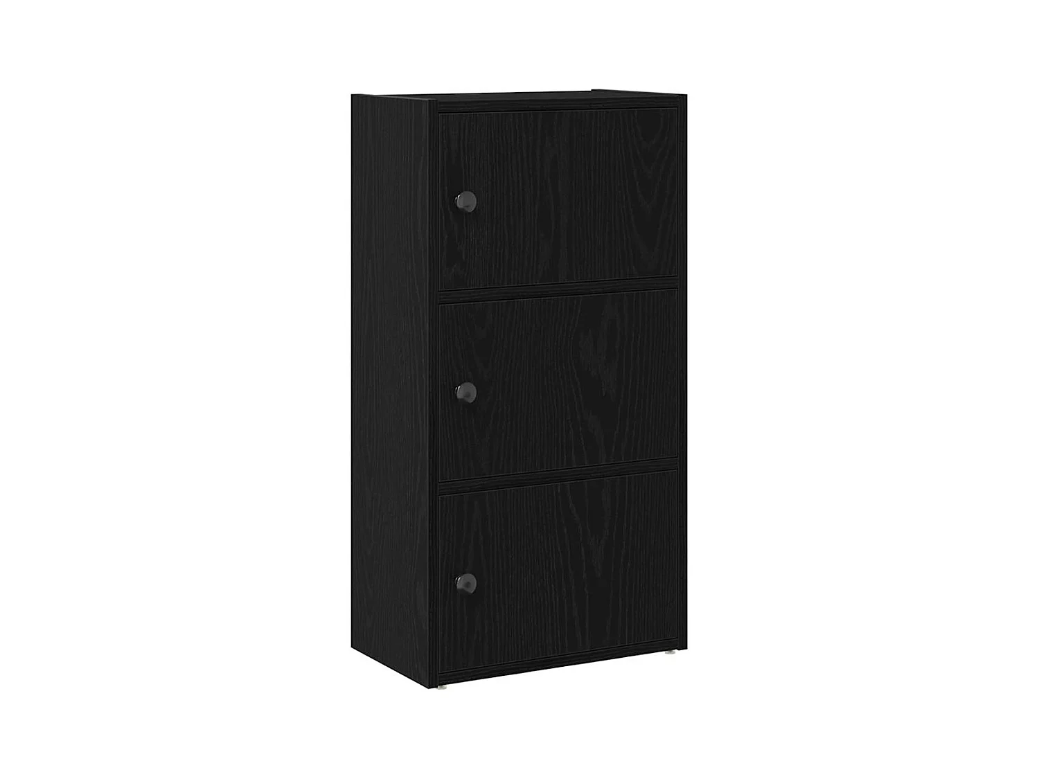 Bücherregal Schwarz Eichen-Optik 40x24x77 cm Holzwerkstoff