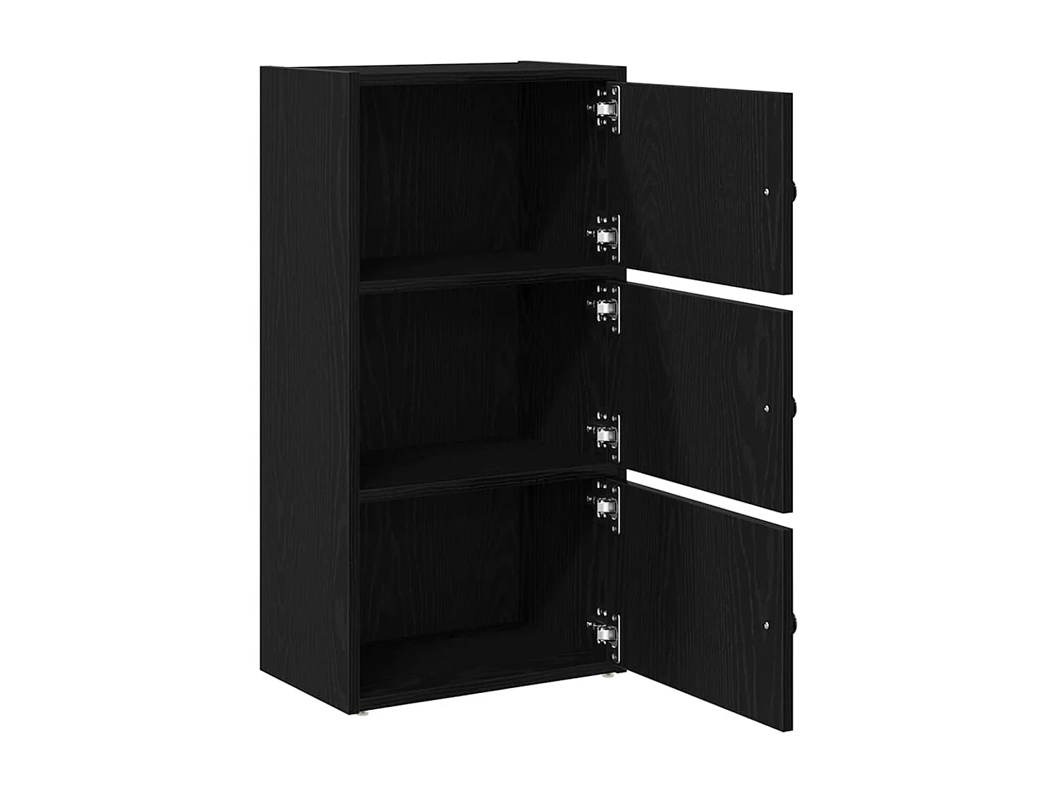 Bücherregal Schwarz Eichen-Optik 40x24x77 cm Holzwerkstoff