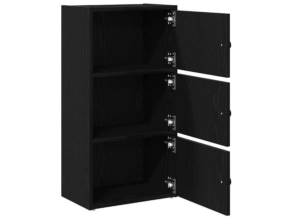 Bibliothèque chêne noir 40x24x77 cm bois d'ingénierie