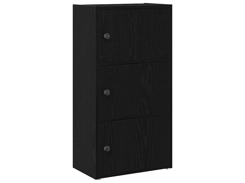 Bibliothèque chêne noir 40x24x77 cm bois d'ingénierie