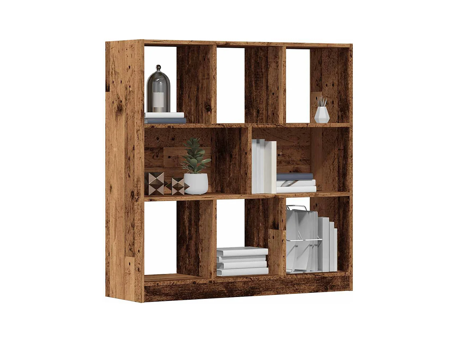 Boekenkast 97,5x29,5x100 cm bewerkt hout oud houtkleurig