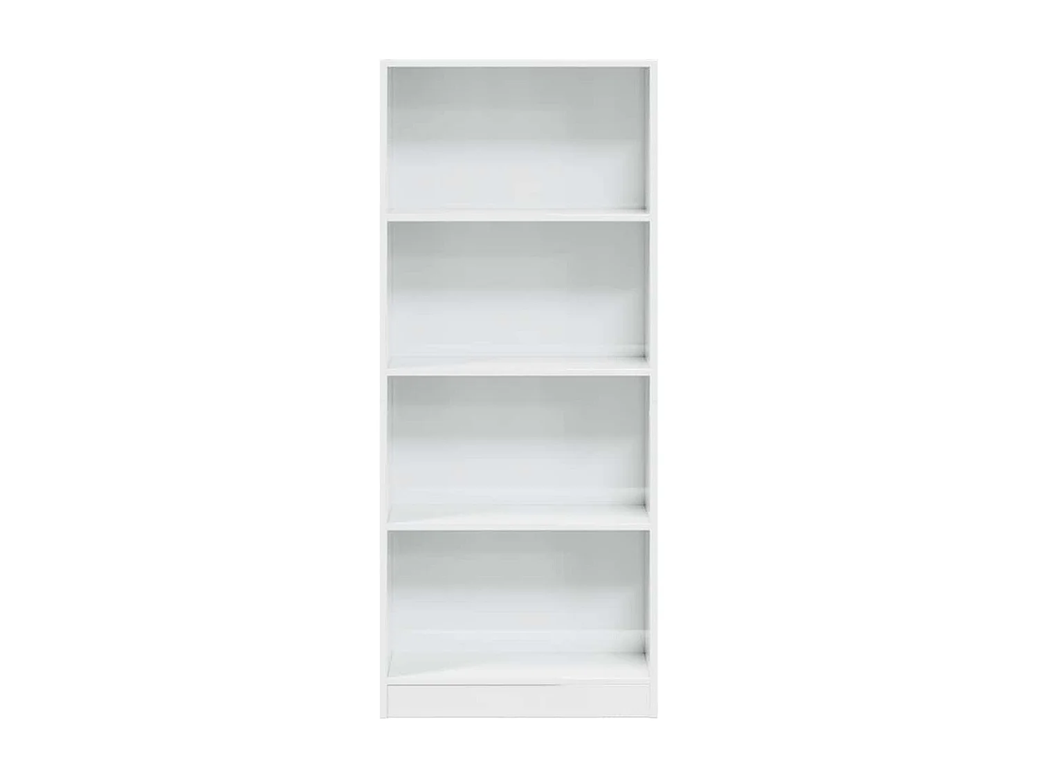 Bücherregal Hochglanz-Weiß 60x24x143 cm Holzwerkstoff